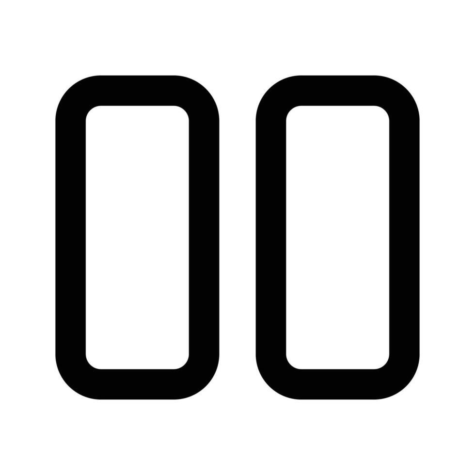 Pause button icon design, creative vector