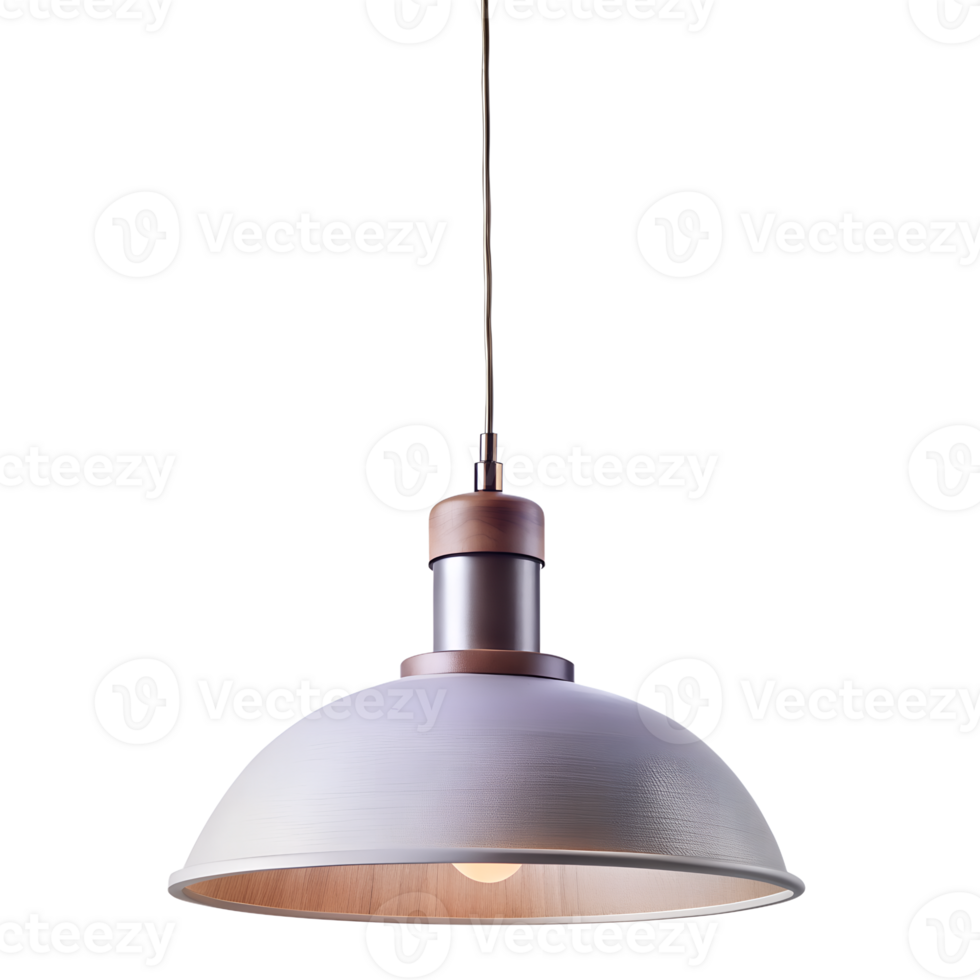 minimalist ceiling hanging lamp, front elevation isolated on background png