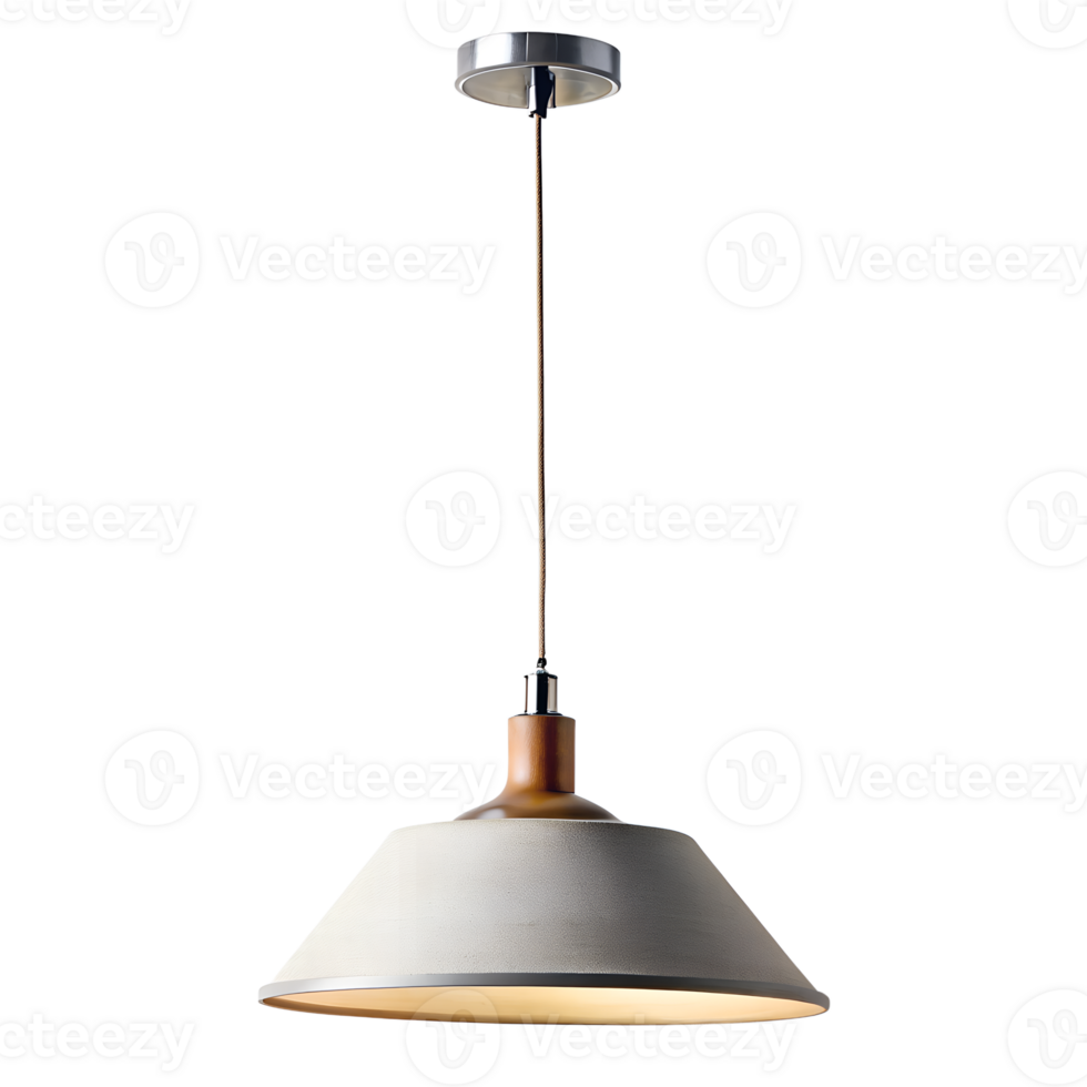 minimalist ceiling hanging lamp, front elevation isolated on background png