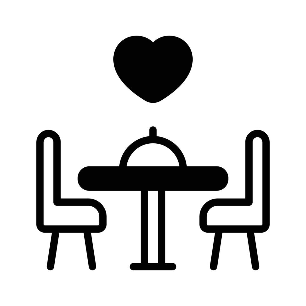 Beautiful designed of romantic dinner, ready to use icon vector