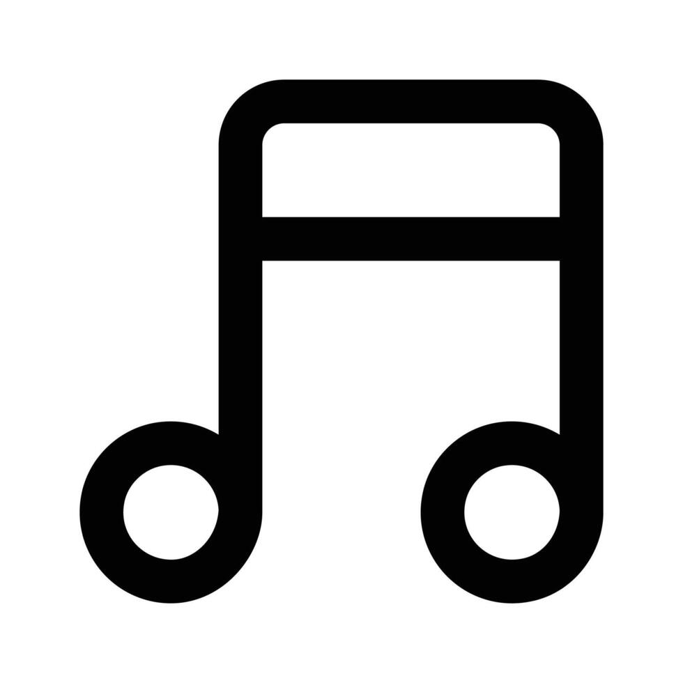 Music note, song, melody or tune icon for musical apps and websites, trendy design vector