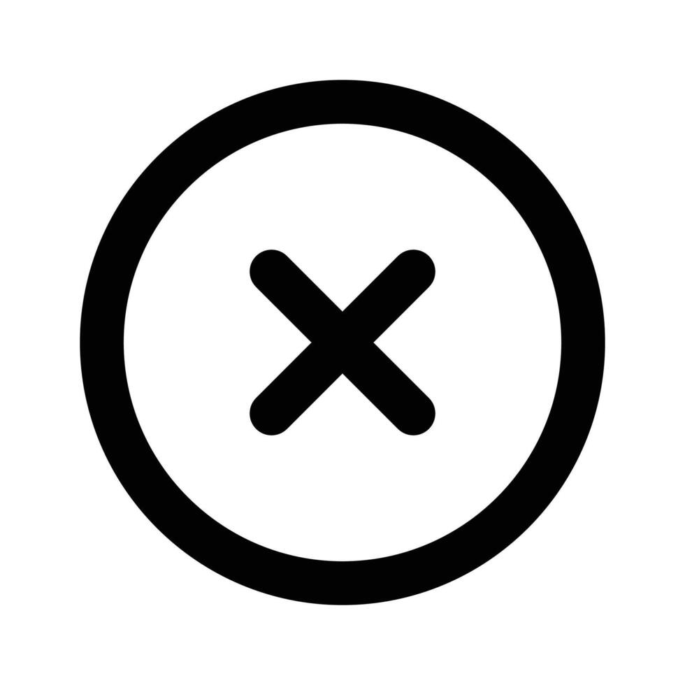Remove or delete button icon, user interface vector
