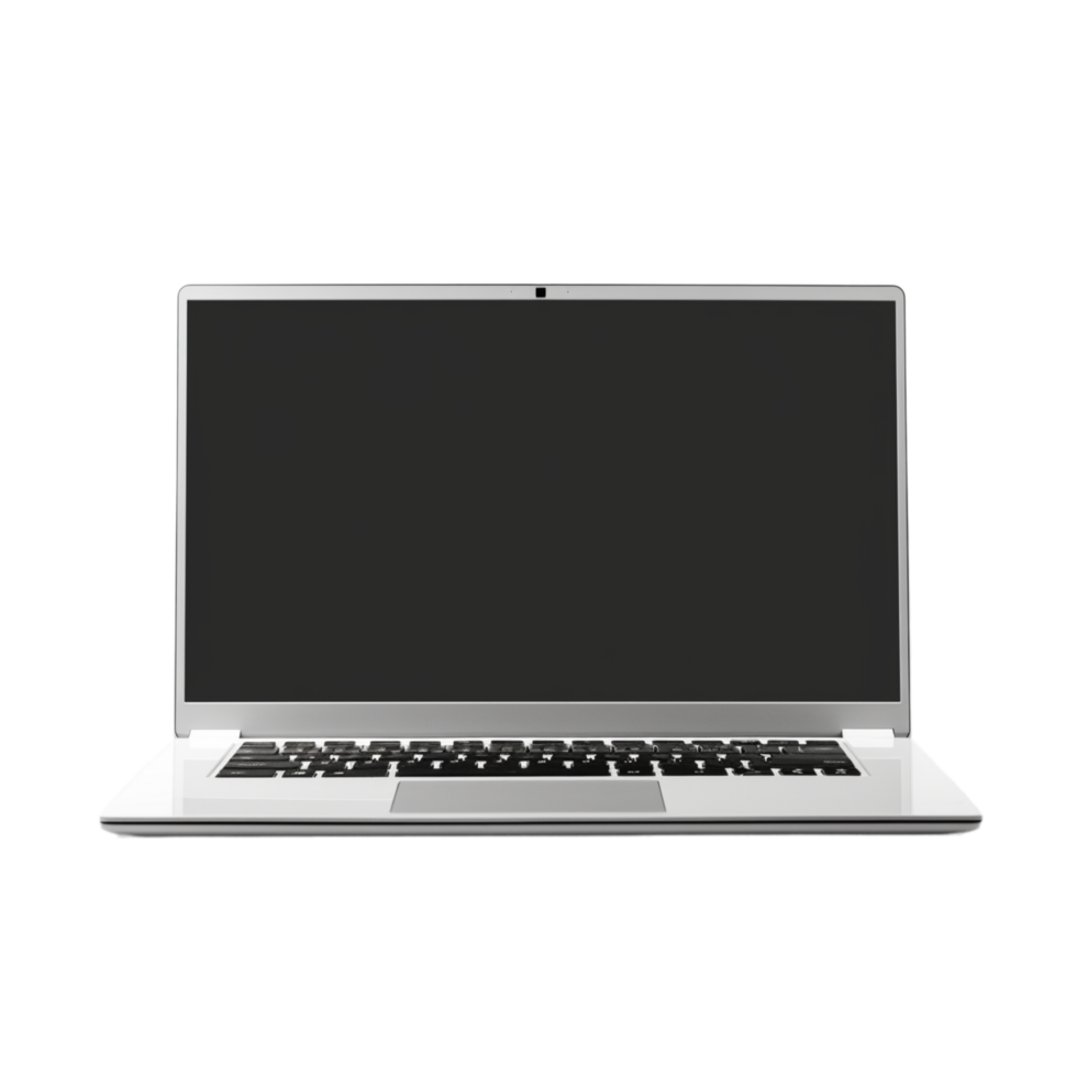 generated ai Laptop minimal display on wooden board png