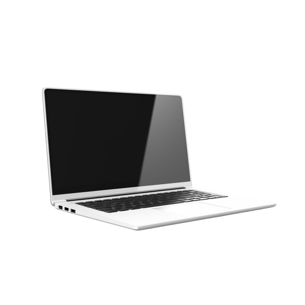 generated ai Blank screen laptop computer png