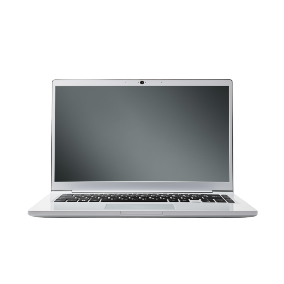 generated ai Modern widescreen laptop with empty screen png