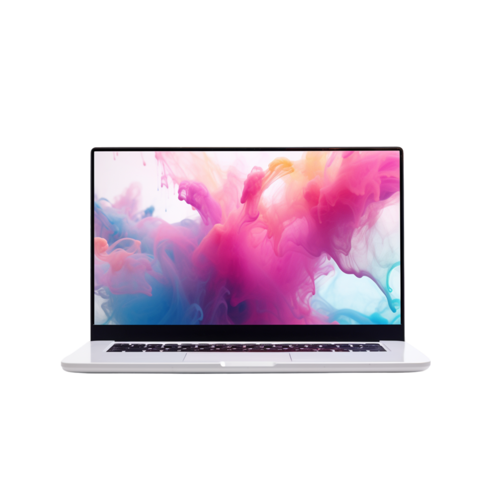generated ai Laptop realistic computer in mockup style laptop png