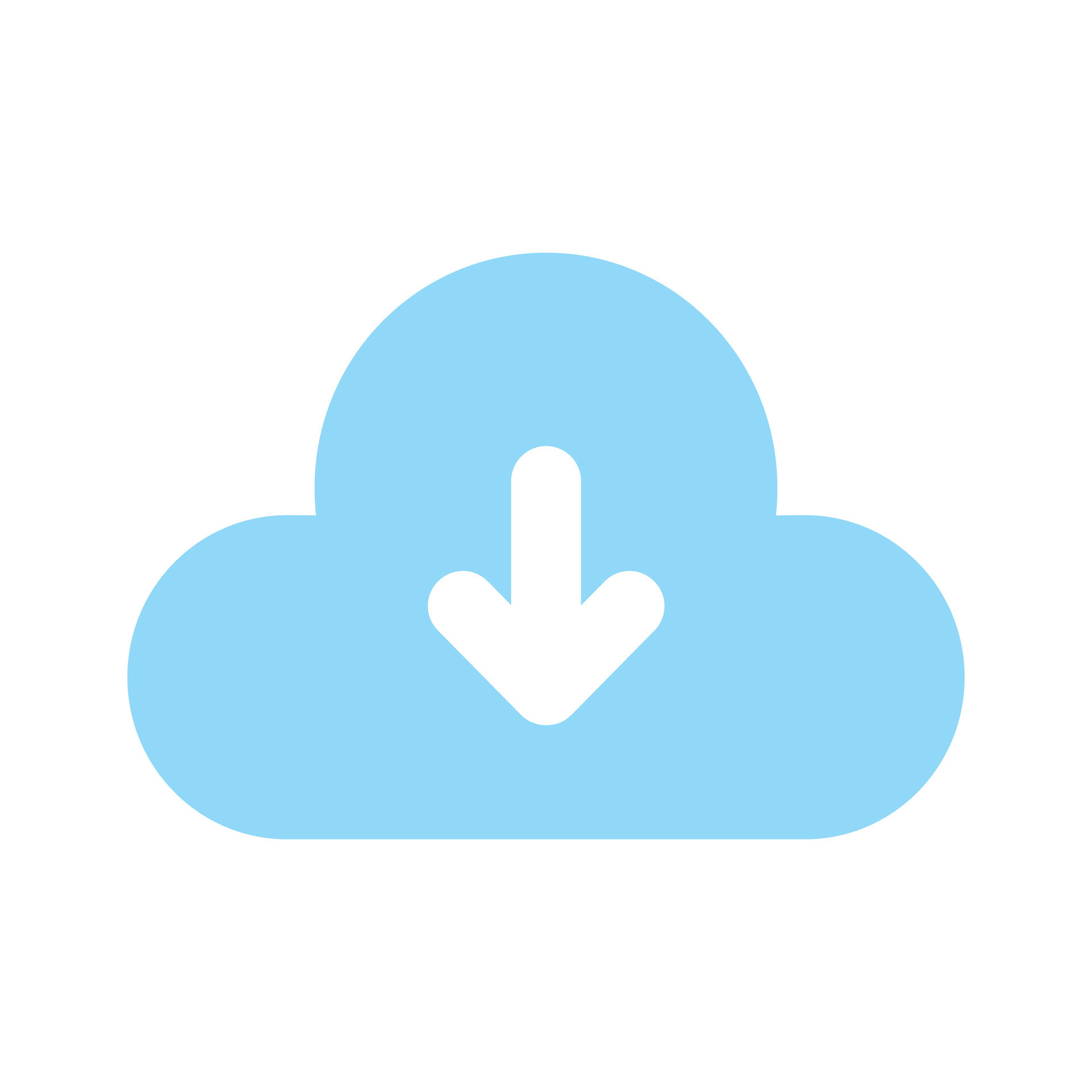 Cloud with down arrow, icon of cloud download 45948705 Vector Art at