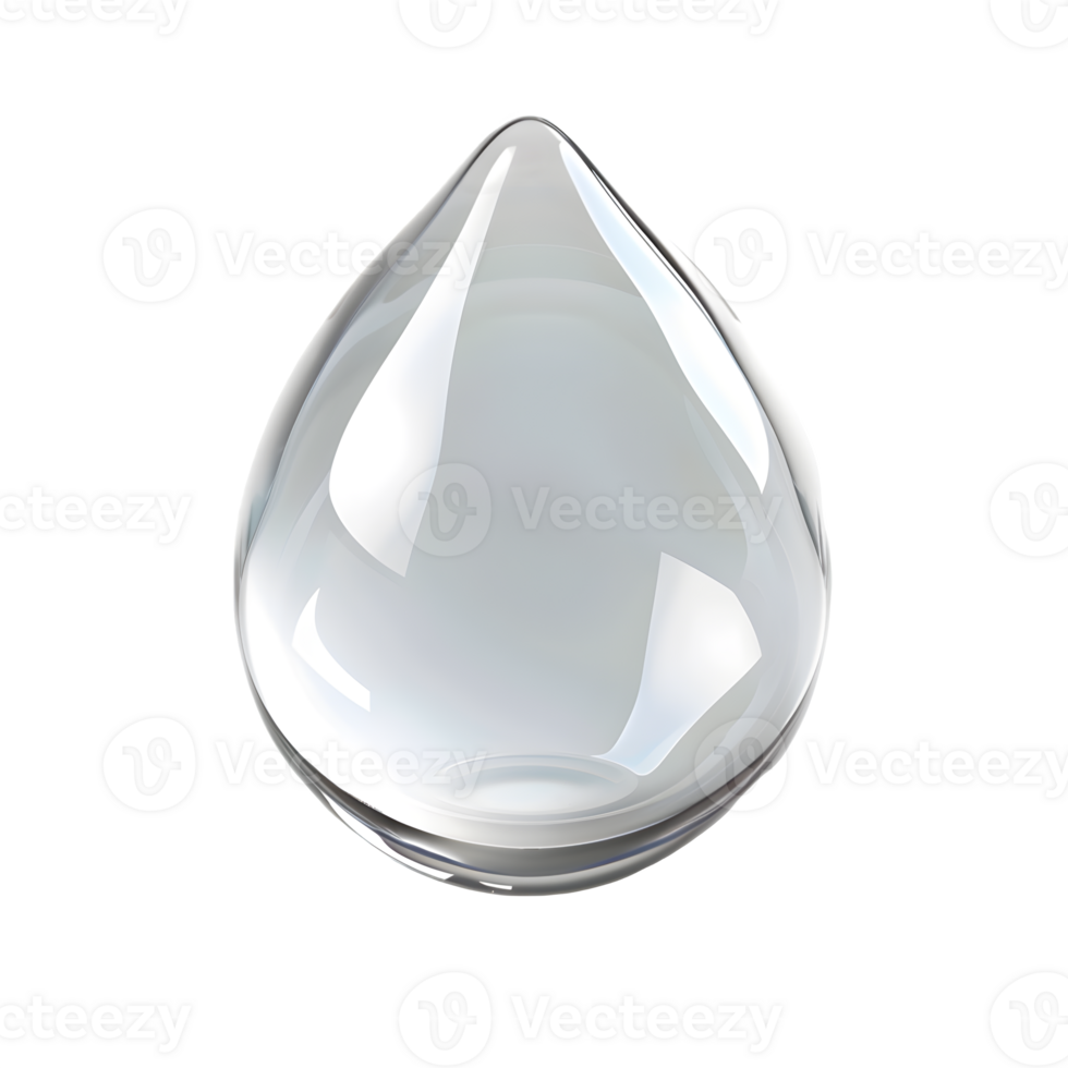 a glass drop on a transparent background png