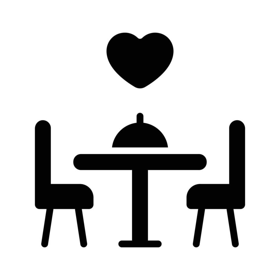 Beautiful designed of romantic dinner, ready to use icon vector