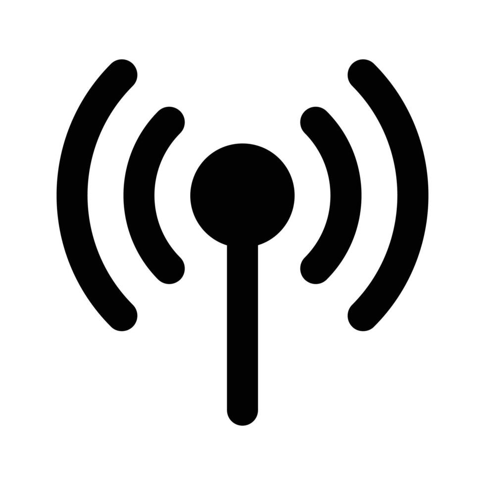 A broadband network antenna icon design, premium vector