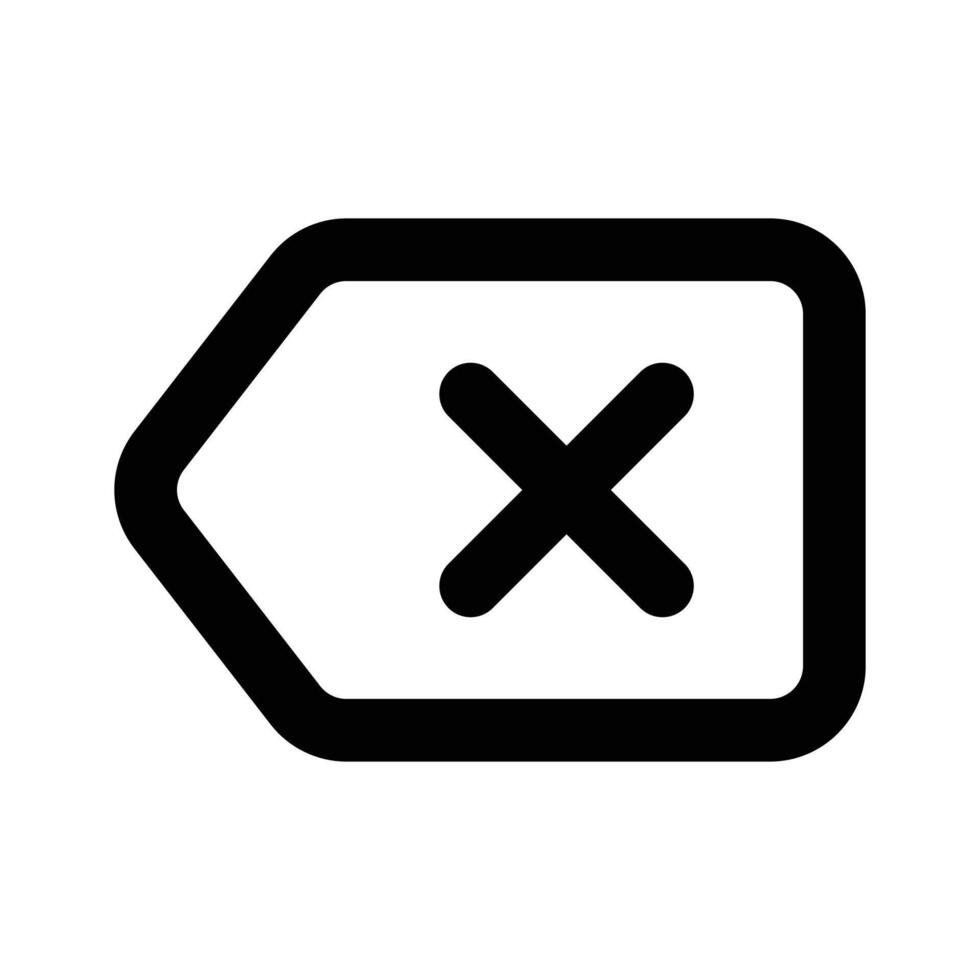 Backspace button icon, user interface design vector