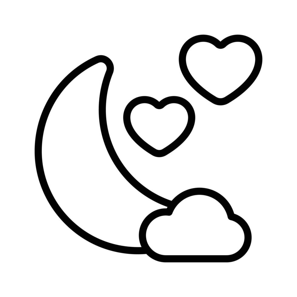Beautifully designed icon of romantic night up for premium use vector