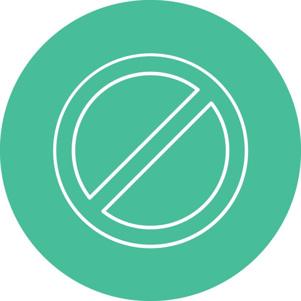 Blocked Line Icon vector