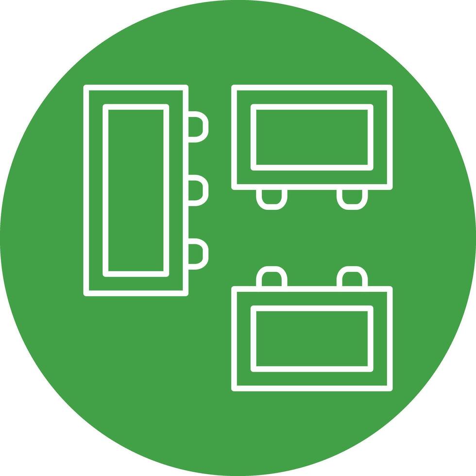 Lego Line Circle Icon Design vector