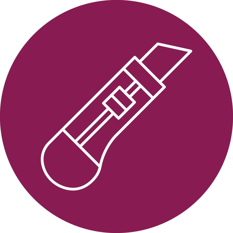 Cutter Line Circle Icon Design vector
