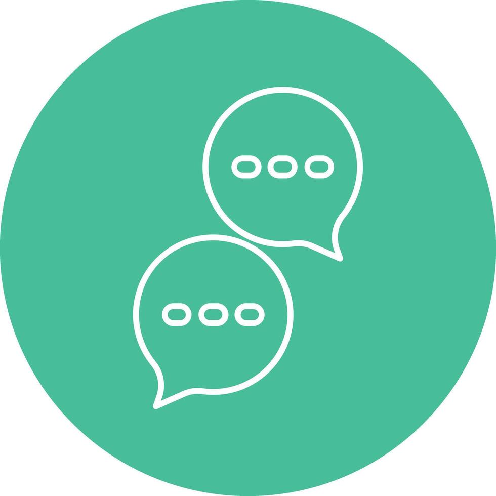 Communication Line Circle Icon Design vector