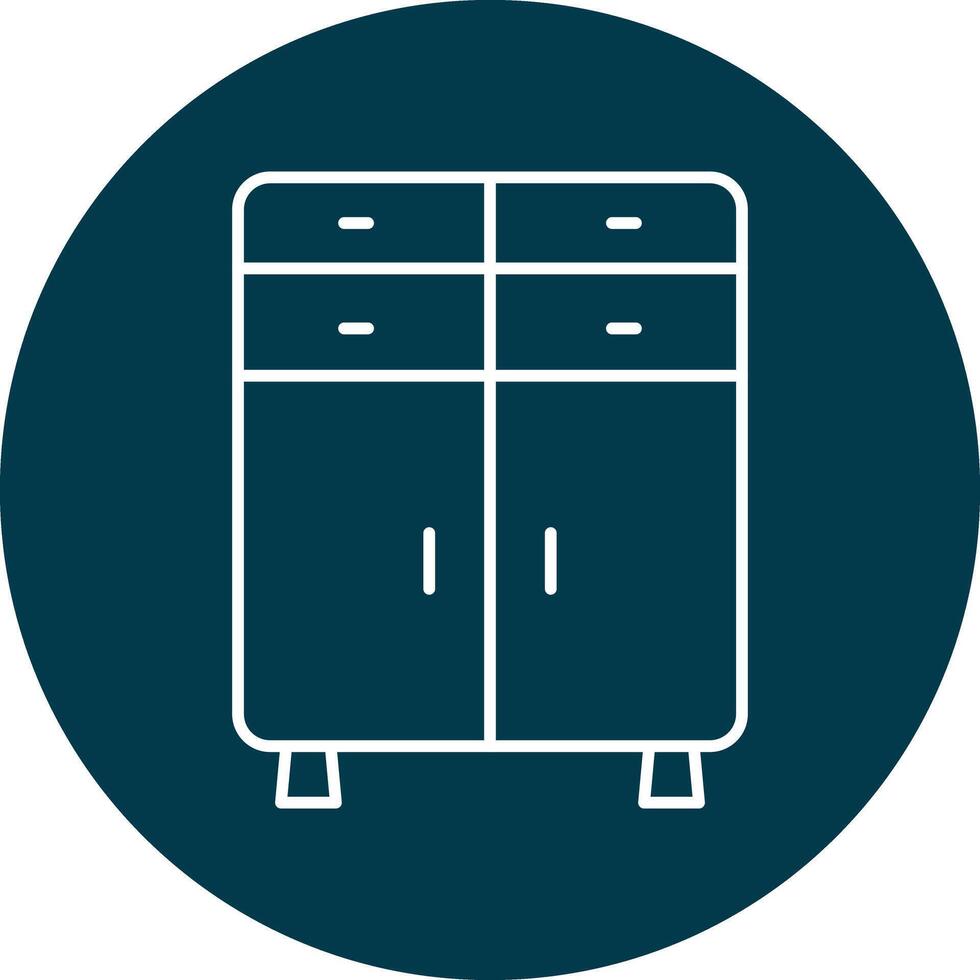 Cupboard Line icon vector