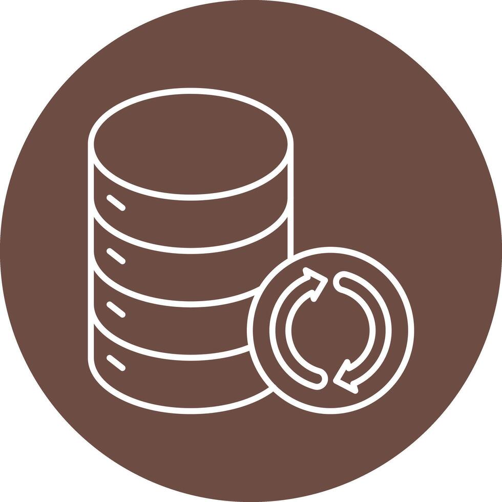 Backup Line Circle Icon Design For Personal And Commercial Use. vector