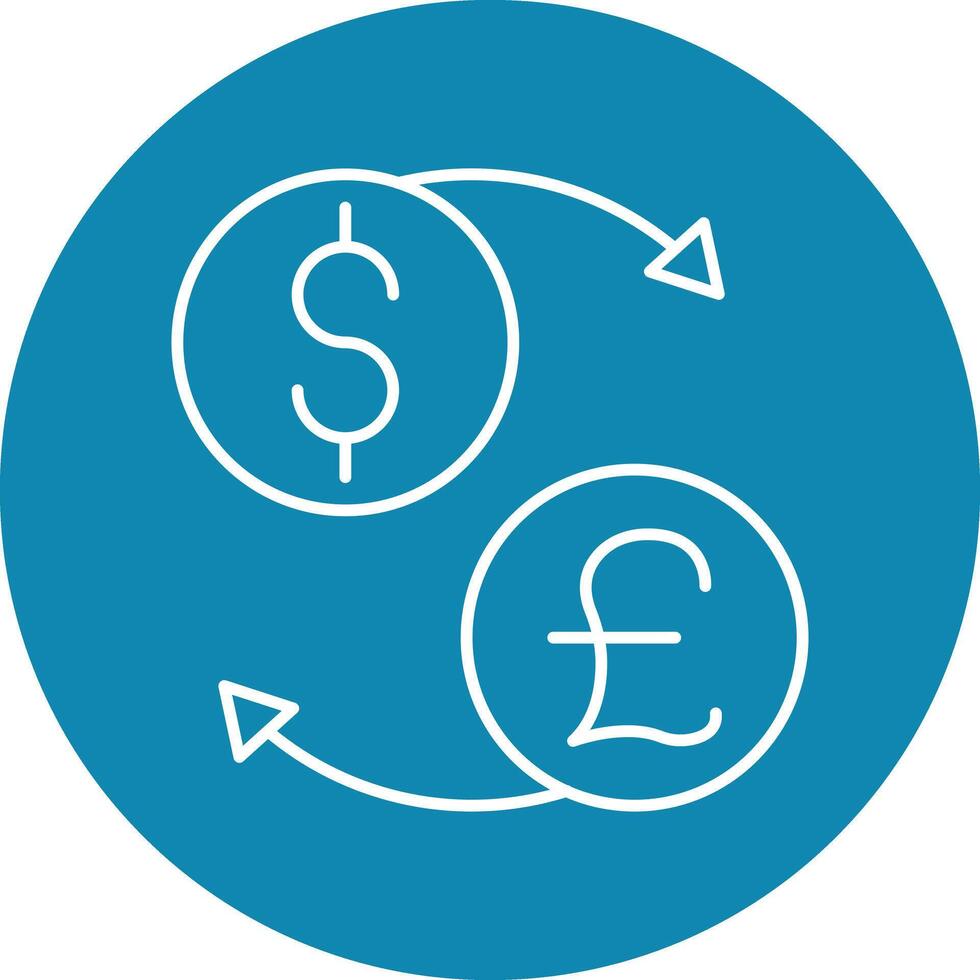 Money Exchange Line Circle Icon Design vector