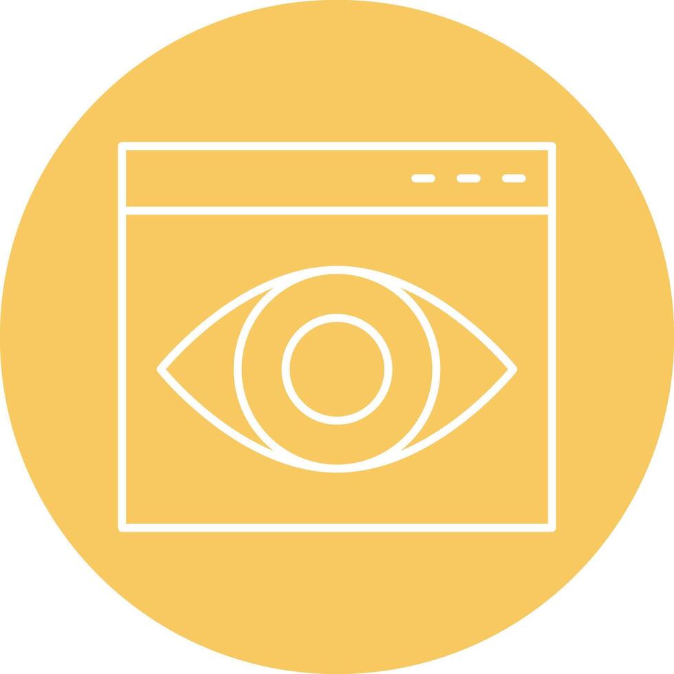Vision Line Circle Icon Design vector