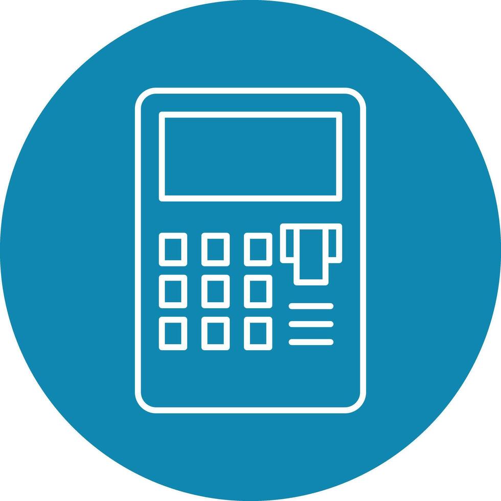 Atm Line Circle Icon Design vector