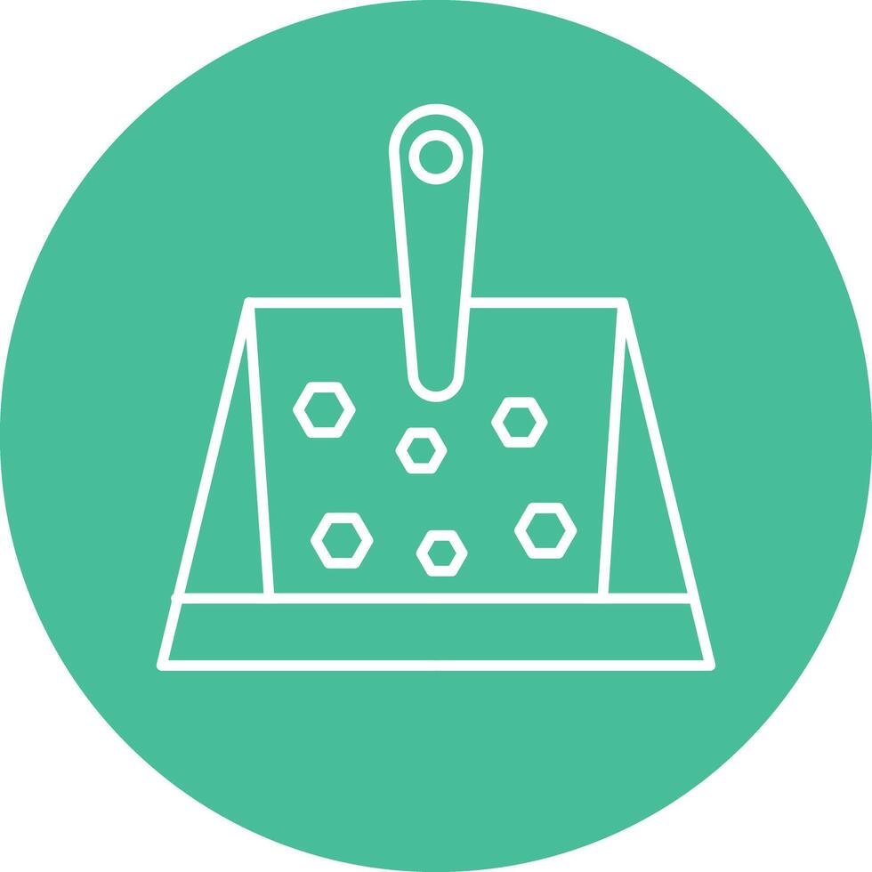Dustpan Line Circle Icon Design vector