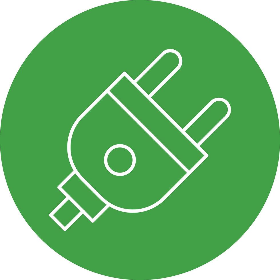 Electric Plug Line Circle Icon Design vector