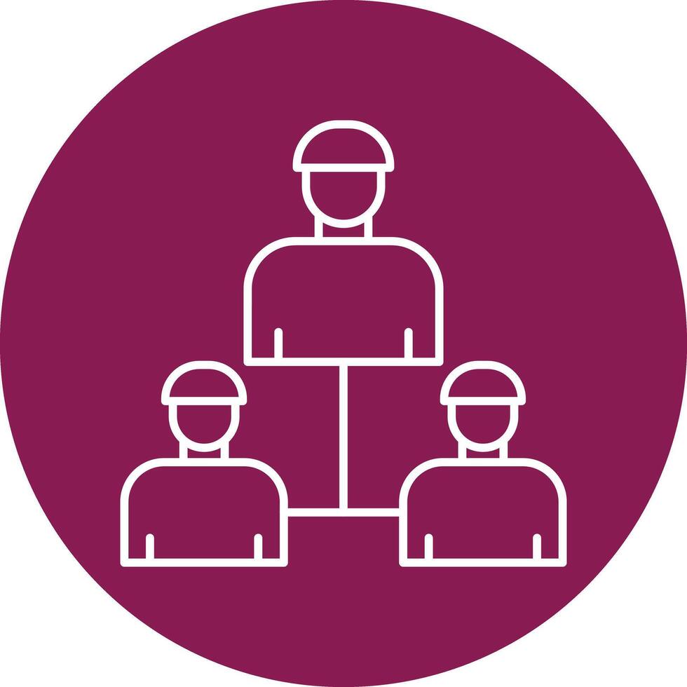 Delegate Line Circle Icon Design For Personal And Commercial Use. vector