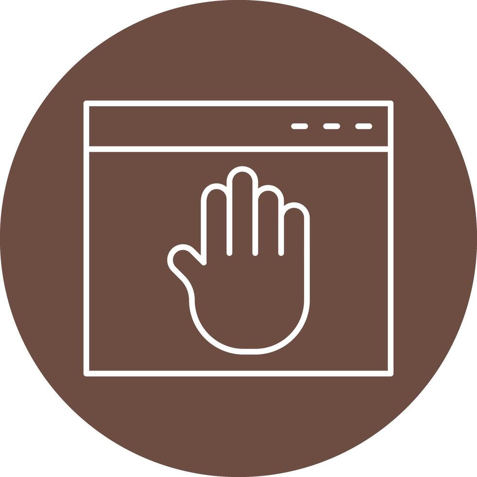 Stop Line Circle Icon Design vector