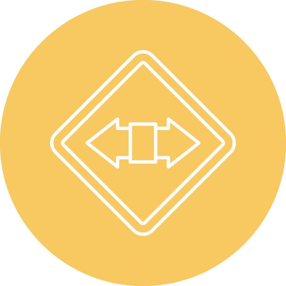 Right And Left Line Circle Icon Design vector