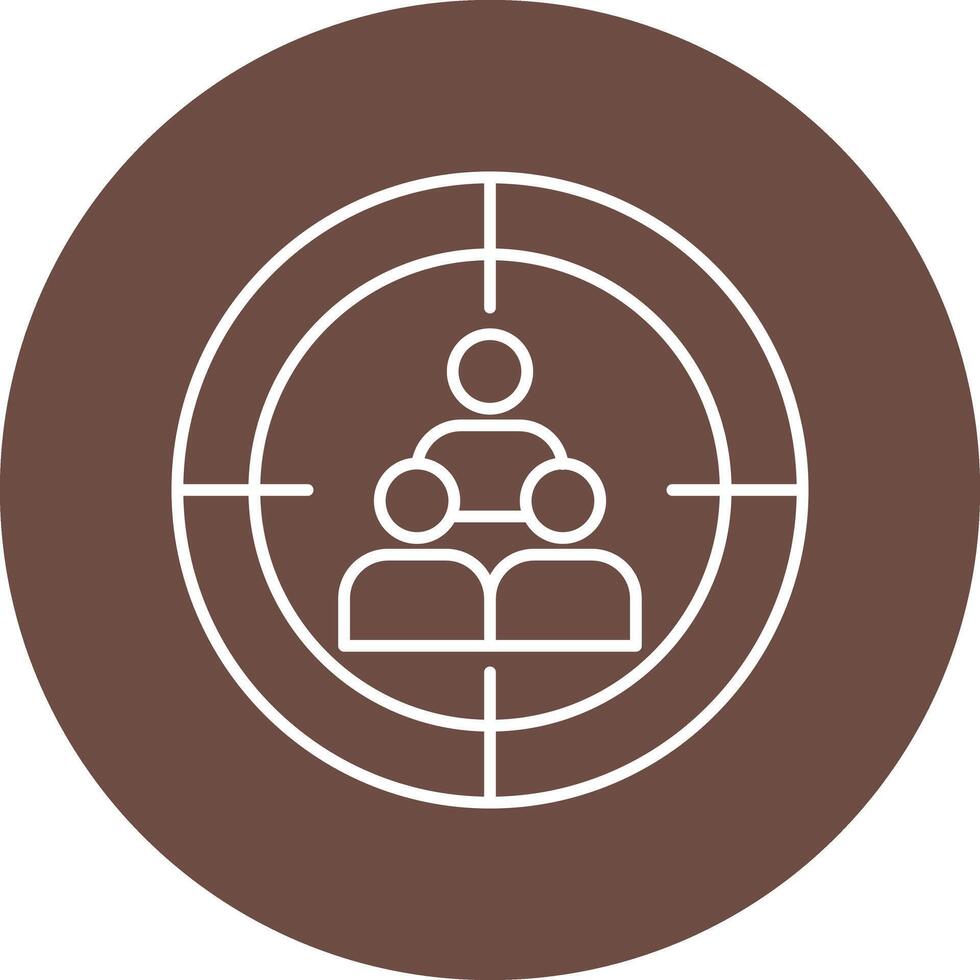 Target Audience Line Circle Icon Design vector