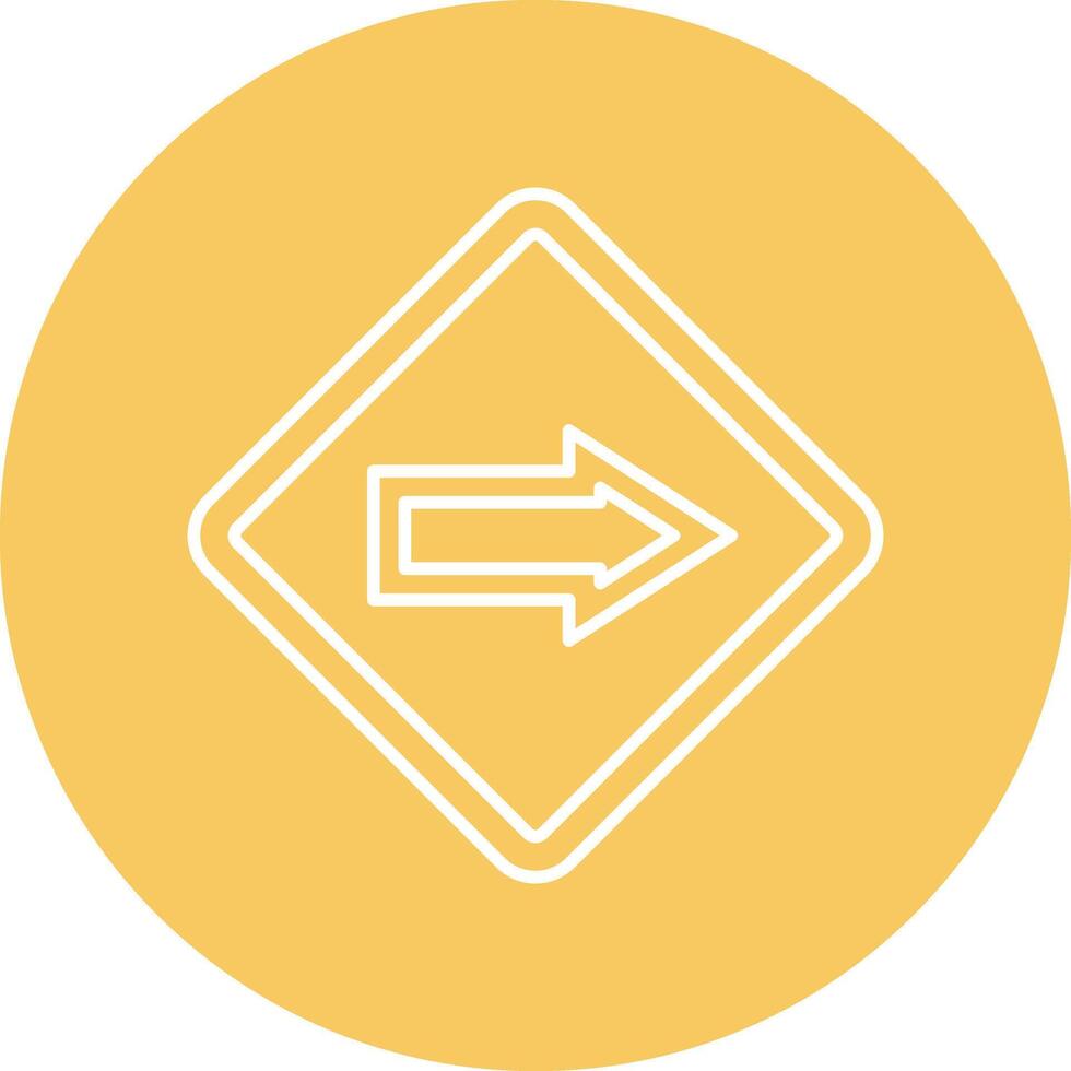 Right Line Circle Icon Design vector