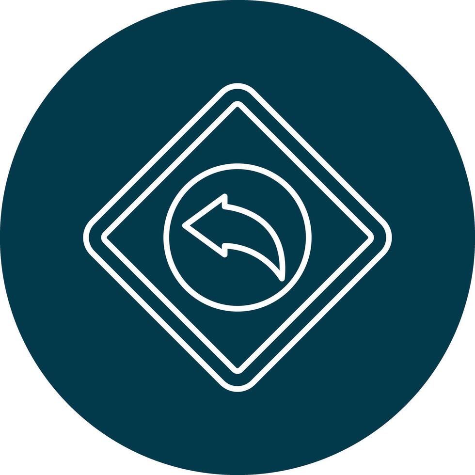 Reply Line Circle Icon Design vector