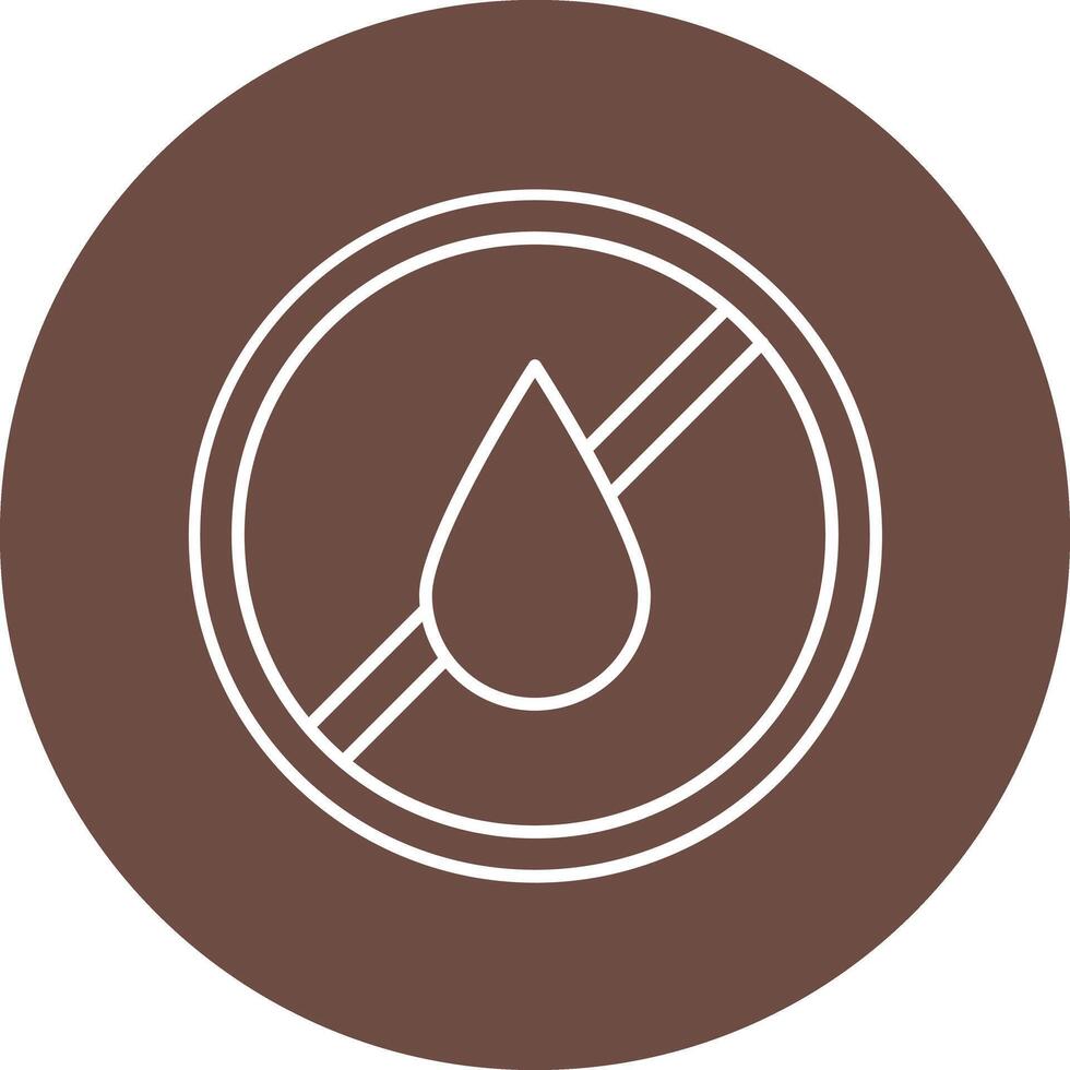No Water Line Icon vector