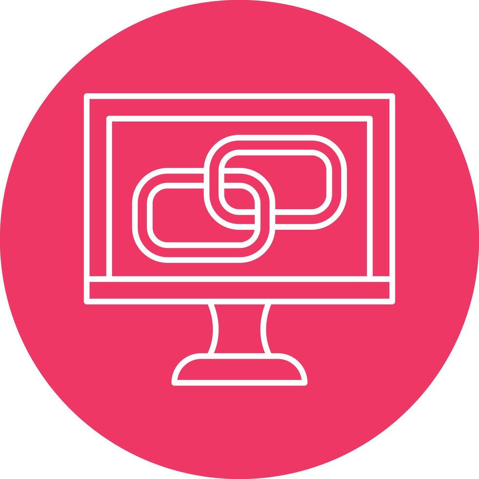 Backlink Line Circle Icon Design vector