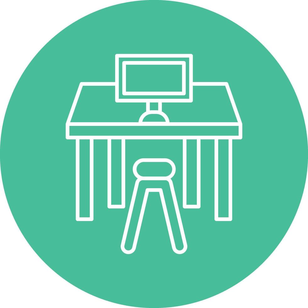 Workplace Line icon vector
