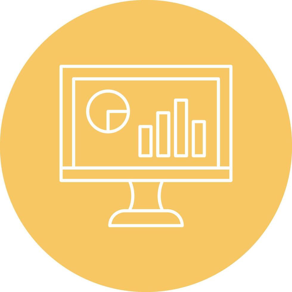 Dashboard Line Circle Icon Design vector