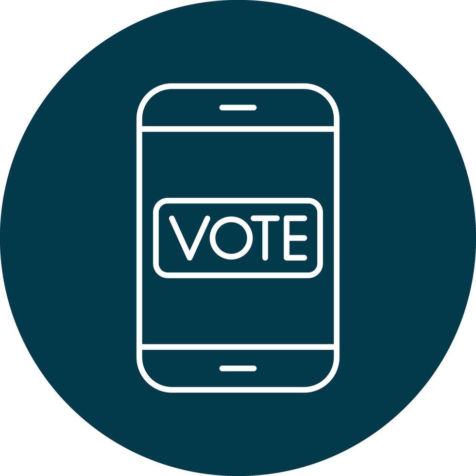 Voting Line Circle Icon Design vector