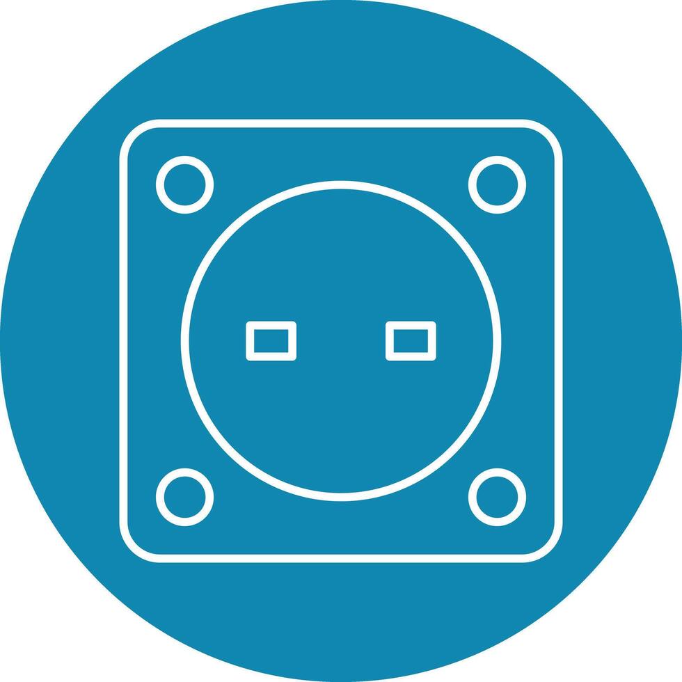 Socket Line Circle Icon Design vector