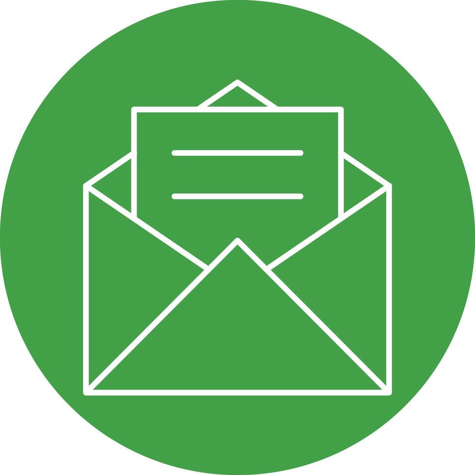 Open Email Line Icon vector