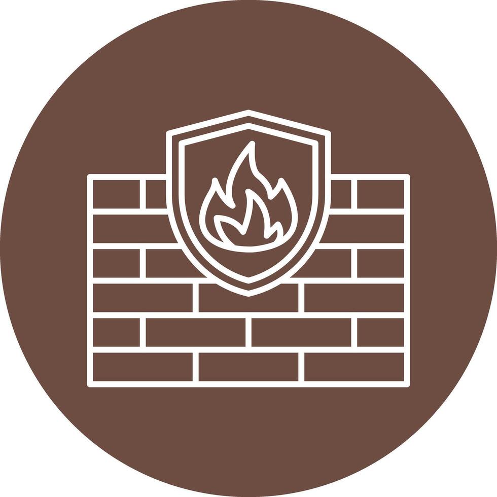 Firewall Line Icon vector