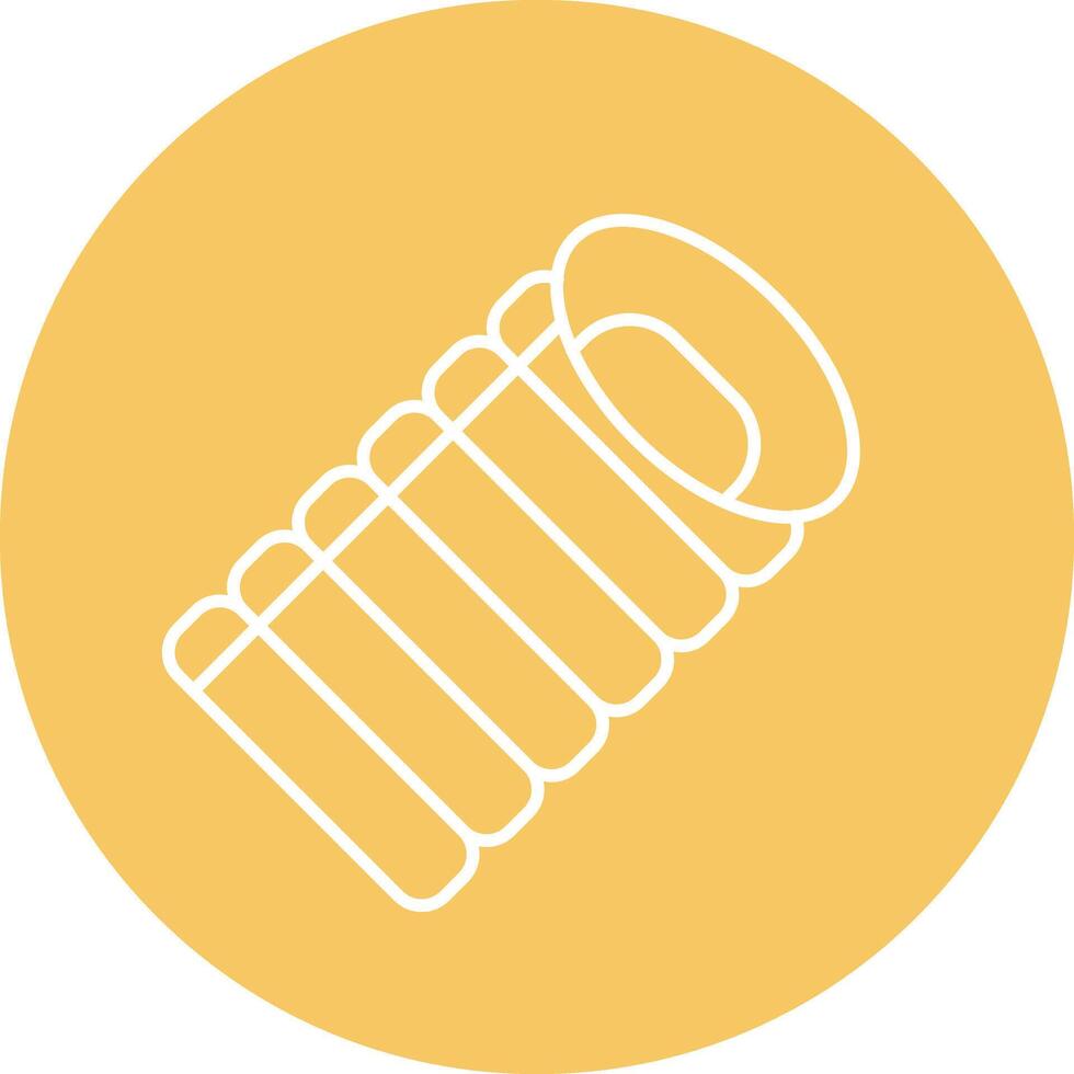 Sleeping Bag Line Circle Icon Design vector