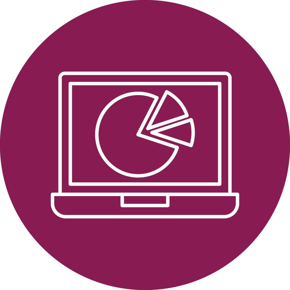 Pie Chart Line Circle Icon Design vector