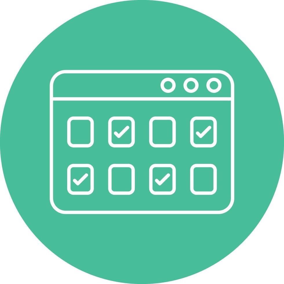 Multiple Choice Line Icon vector
