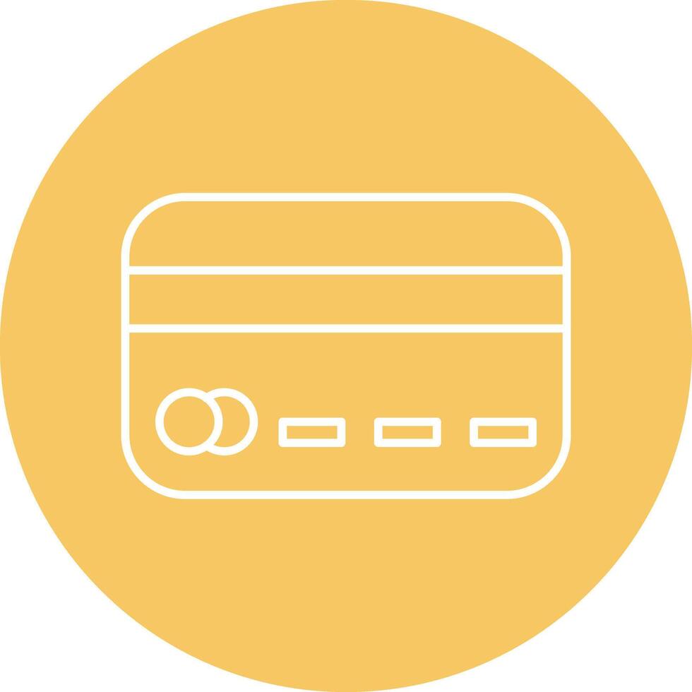 Credit Card Line Circle Icon Design vector