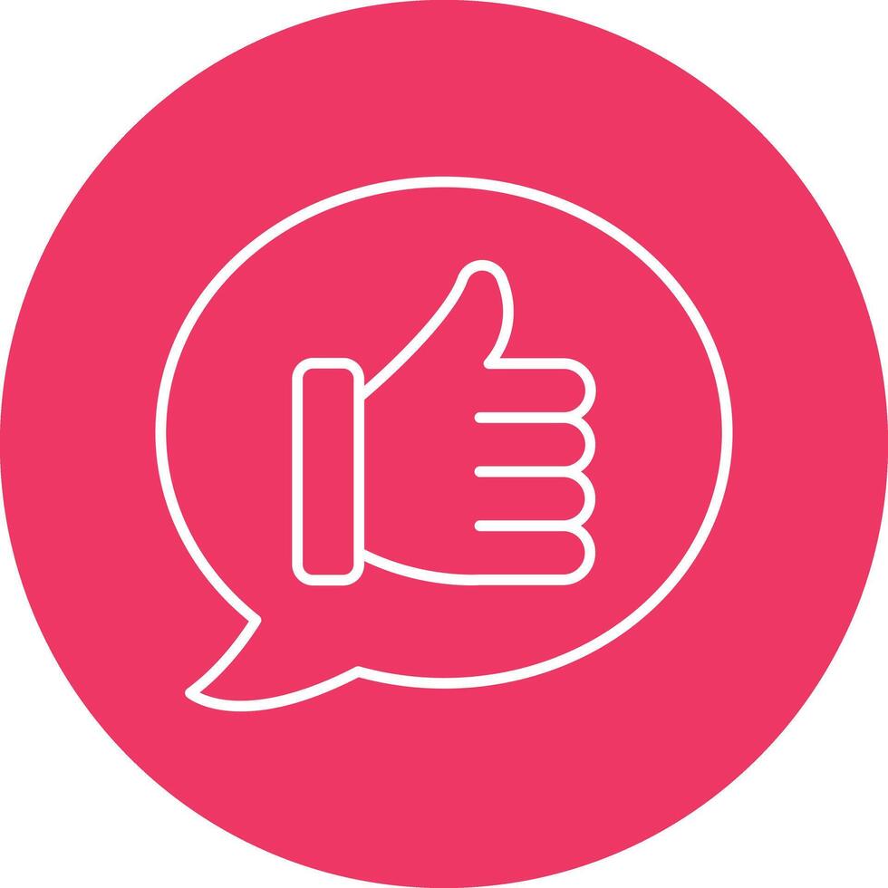 Positive Review Line Icon vector