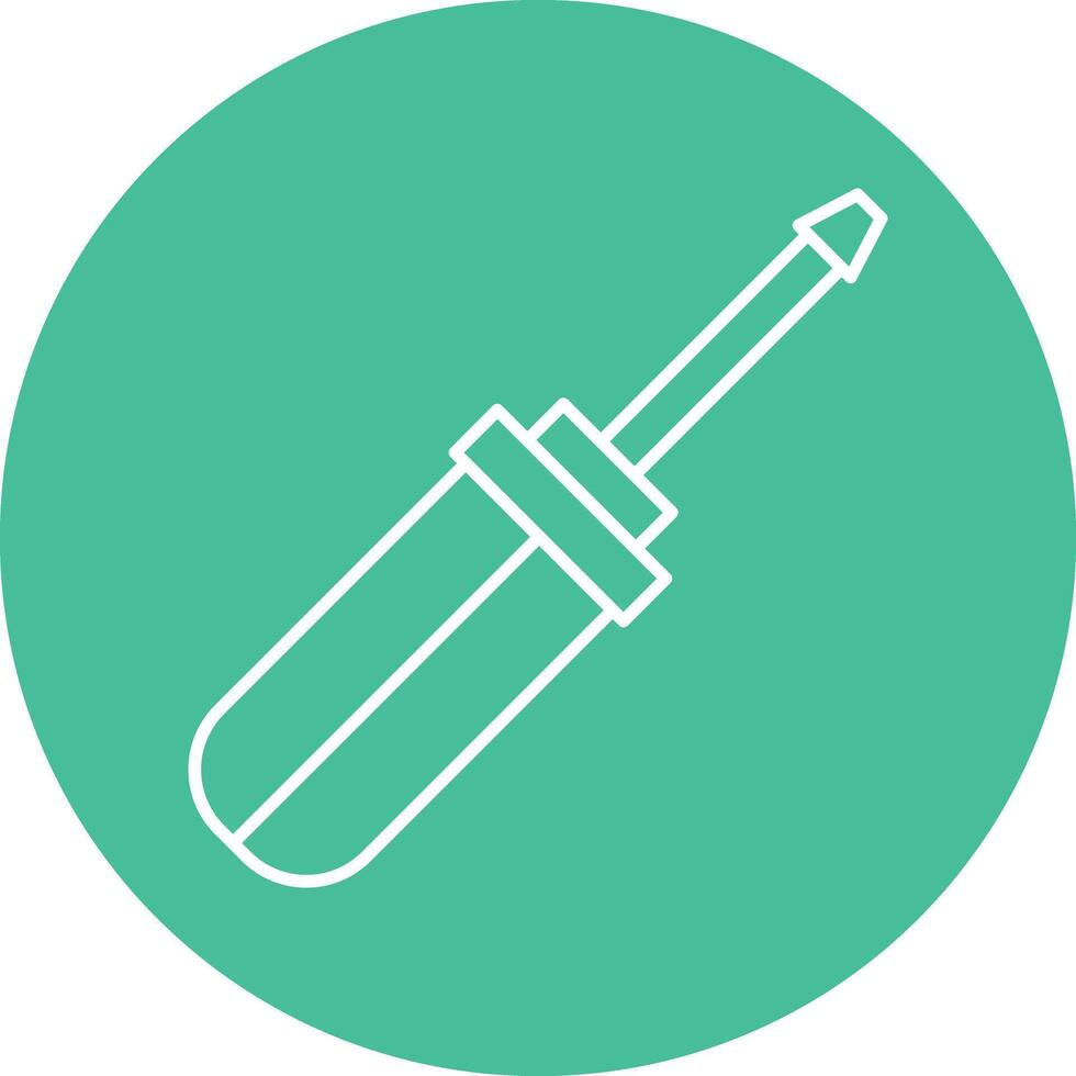 Screwdriver Line Circle Icon Design vector