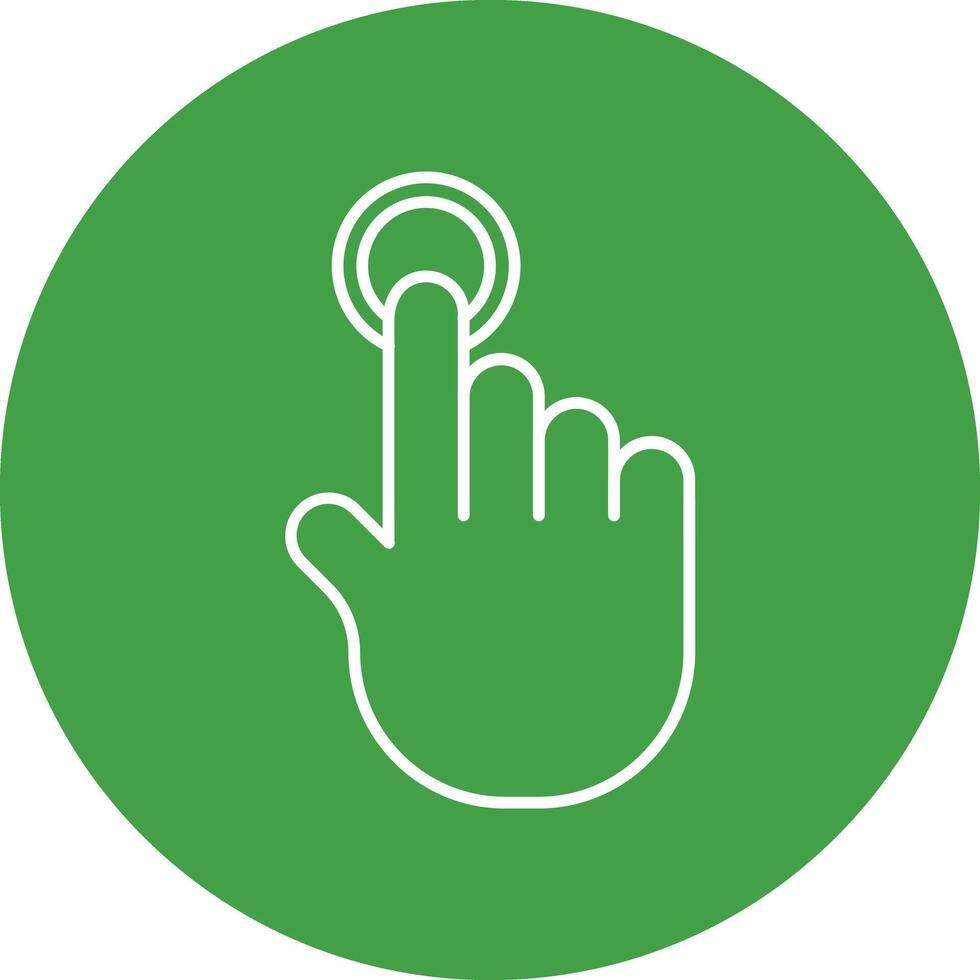Tap Line Circle Icon Design vector