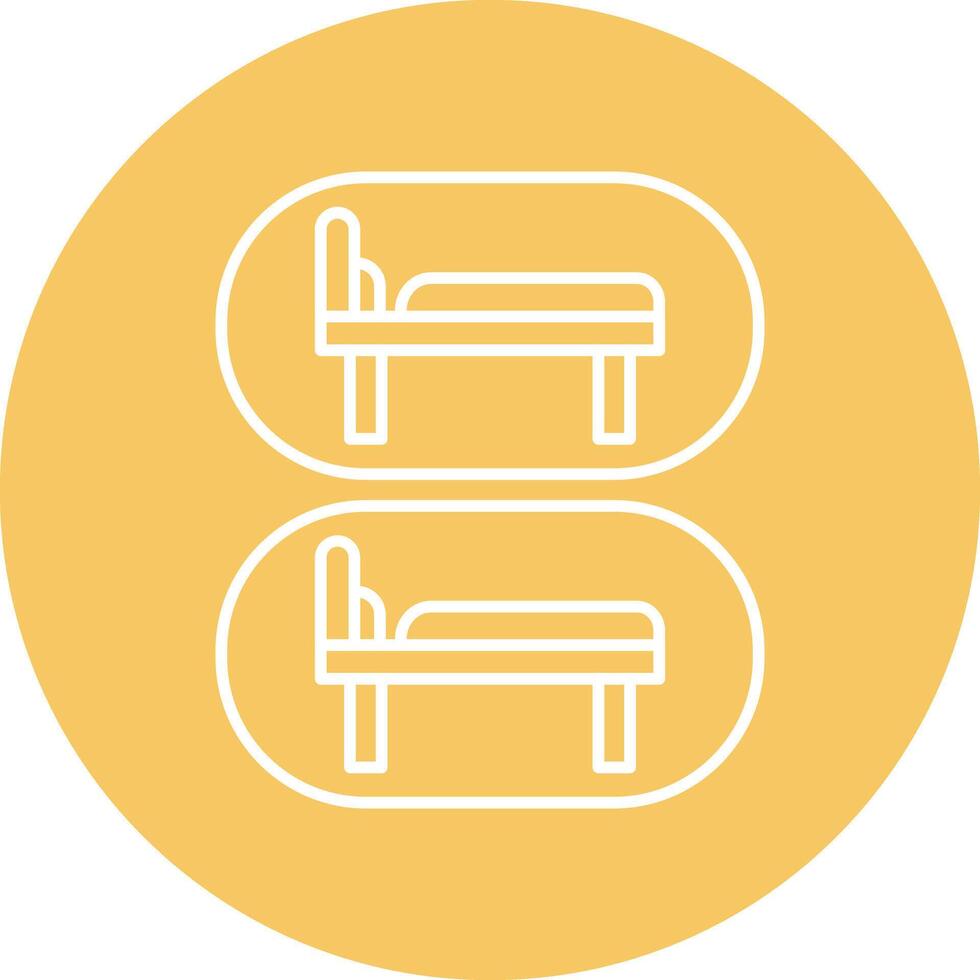 Capsule Hotel Line Icon vector