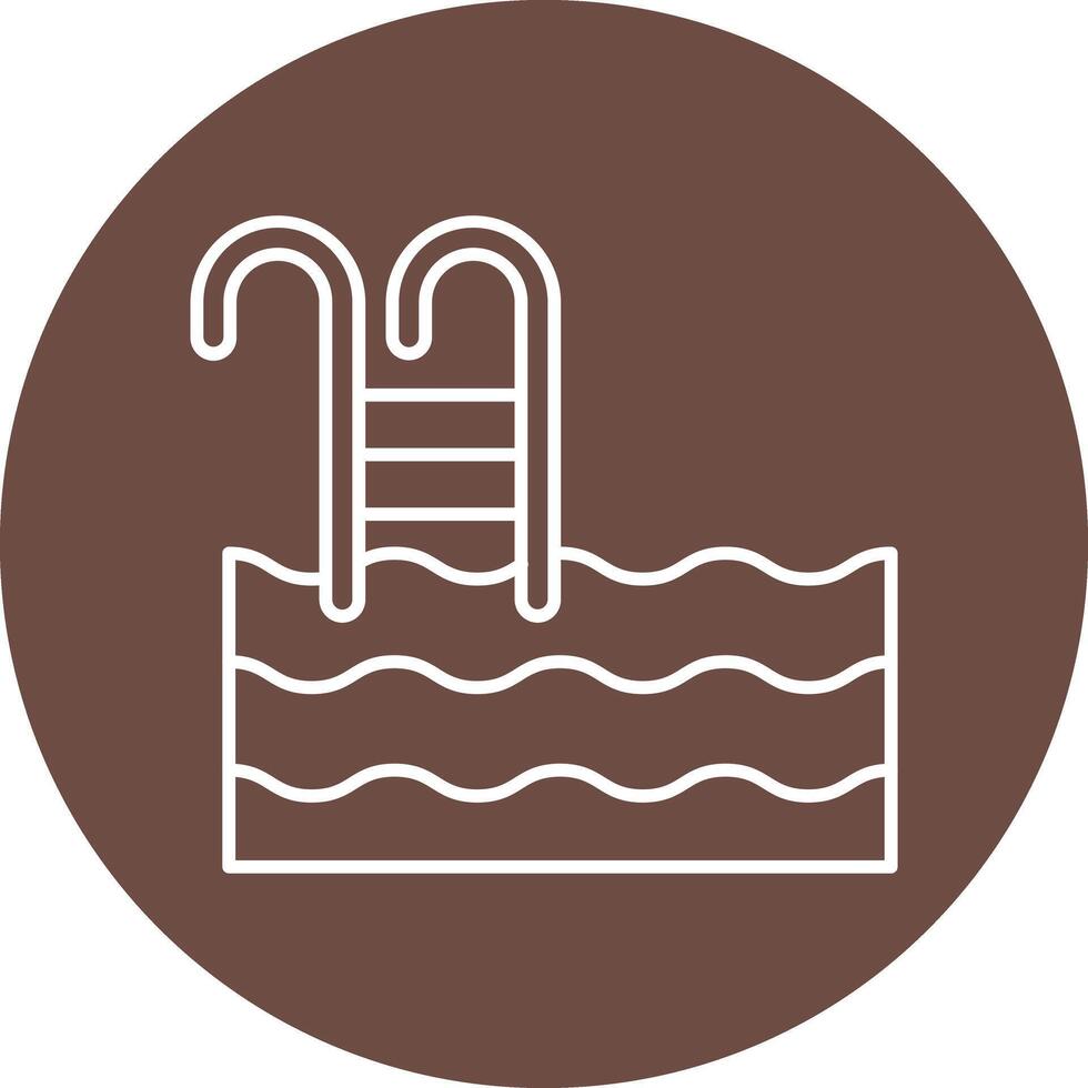 Swimming Pool Line Icon vector